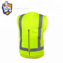 Customized Public Yellow And Orange Reflective Mesh 100% Polyester reflective jacket high visibility Reflective Vest safety vest